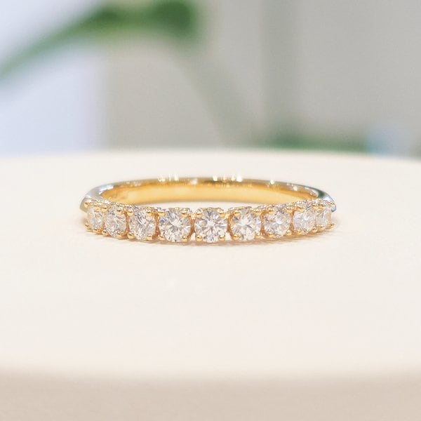 [부산점] 디어니스5P(half) 옐로우골드 반지 210800044