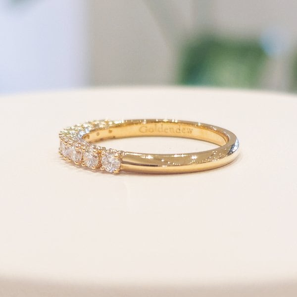 [부산점] 디어니스5P(half) 옐로우골드 반지 210800044