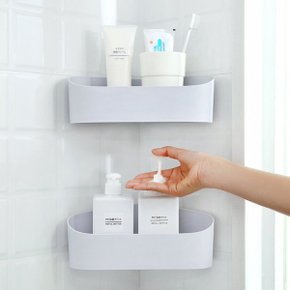 모던 욕실 코너 접착 수납 선반 함