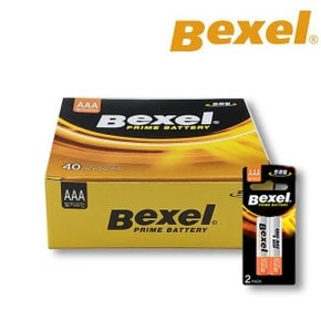 벡셀 BEXEL  AA (LR6) 알카라인 건전지 카드형 / 20개입(40알)