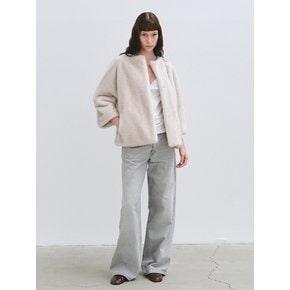 COLETTE FUR JACKET LIGHT GREY