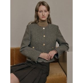 베이비 알파카 트위드 자켓 / BABY ALPACA TWEED JACKET_2colors