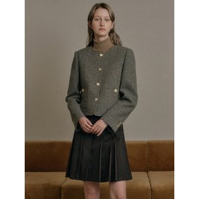 베이비 알파카 트위드 자켓 / BABY ALPACA TWEED JACKET_2colors