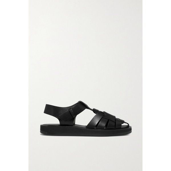 Fisherman Woven Textured-leather Sandals 블랙