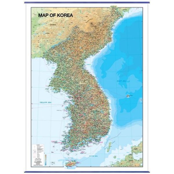 Map of Korea(대한민국)(코팅 표구)(걸이용)