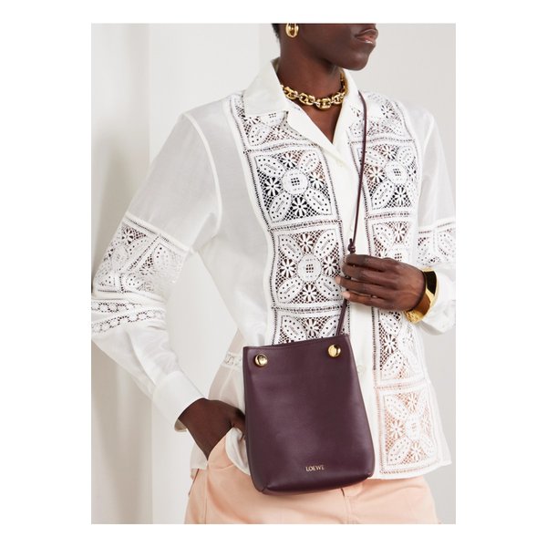 페블 장식 가죽 숄더백 46376663162858928