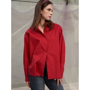 Premium Cotton Overfit Shirt_Red