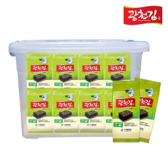 광천김 바삭바삭 파래 도시락김 (4gX32봉) + 리빙박스
