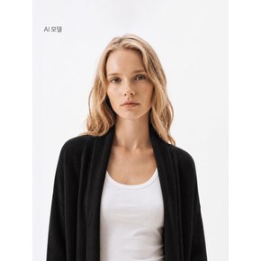 고비 캐시미어 여성 숄칼라 롱 가디건