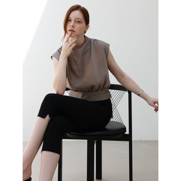 Soft veil blouse - TAUPE