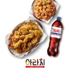 아라치치킨 애간장(윙봉) + 똥집후라이드 + 음료 1.25L(정상가34800원, 4%할인)