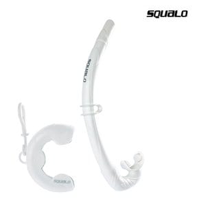 스쿠알로 SQUALO 프리다이빙 실리콘 접이식 롤업 스노클 스노클링 수영 훈련 여행용 화이트