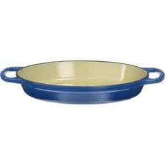 일본 르쿠르제 후라이팬0108 Le Creuset 에나멜 주철 시그니처 타원형 베이커 1쿼트 블루 LS2088