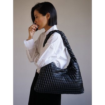 KWANI Textured Hobo Bag Black