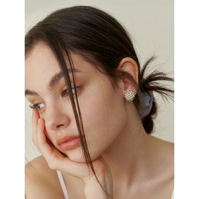 [925silver] white swarovski bloom earring