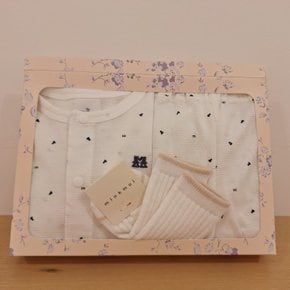 [26년SS출산선물] NY)밍크인견반팔내의&베이직골지단말세트(36370-054-25*36114-810-01)