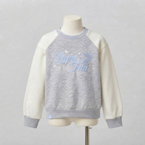 휠라 키즈 여아 배색 라그란 맨투맨 MELANGE GRAY FK263PO07G005 071