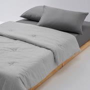 핀스트라이프선염워싱차렵이불 SS 그레이