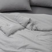 핀스트라이프선염워싱차렵이불 SS 그레이