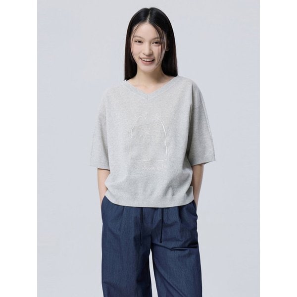 [Online Exclusive] 야자수 브이넥 니트_BAKPE4631MG