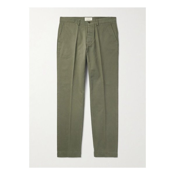 오피시네 제네랄레 스트레이트 레그 가먼트 다이드 코튼 트윌 팬츠 46376663162866976