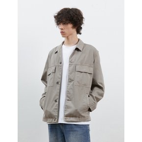 DENIM PIGMENT LOOSE SAFARI JACKET BEIGE