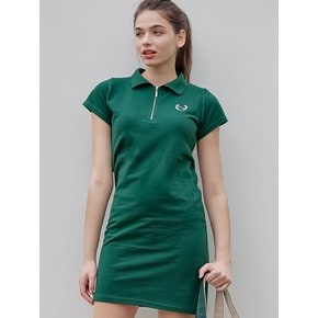 basic slim dress green