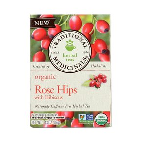 [해외직구] Traditional Medicinals Tea Rose Hips 로즈힙 16캐럿