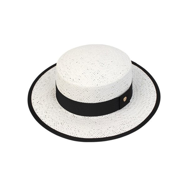 Edge Taping White Long Panama Hat 파나마햇
