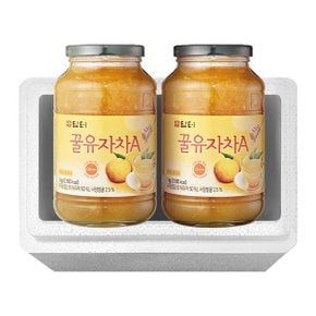 담터 꿀 유자차 A 1kg 2개(스티로폼 포장)