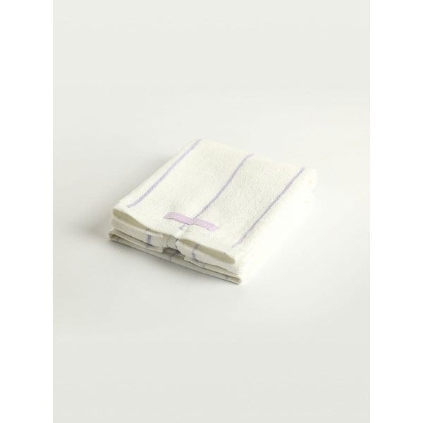 프리미엄 코튼 고중량 210g 수건 1P 라일락 스트라이프