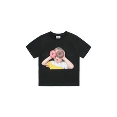 KIDS BABY FACE DOUNUT 1 SHORT SLEEVE T-SHIRT 키즈반팔 도너츠1  블랙