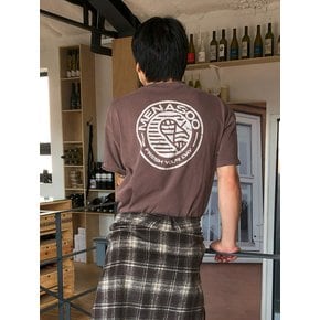 275g Heavy Cotton Circle Hearttrack Pigment T Shirt_Brown