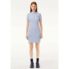 우먼 라코스테 셔츠 드레스 원피스 - 블루 클레어 j2g 8501604