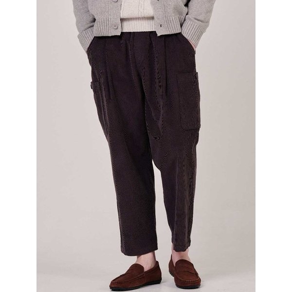 남자 16골 코듀로이 쎄미 와이드핏 허리E밴딩 겨울 팬츠  CXS25WWPTB08 BRO