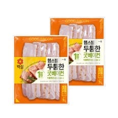 백설 햄스빌두툼한굿베이컨340g x2개