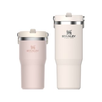 스탠리 [1+1세트] 스탠리 아이스 플로우 플립 핸들 스트로우 텀블러 30온즈 887ml , 20oz 591ml