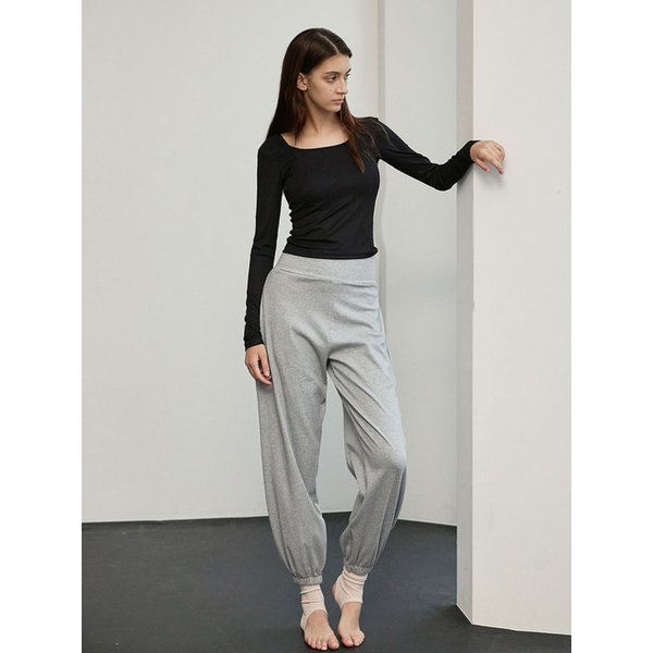 여성 요가복 DEVI-T0139-블랙 필라테스 메이 스퀘어넥 롱슬리브