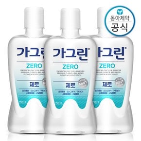 제로 가글 750ml 3개 구강청결제/입냄새제거