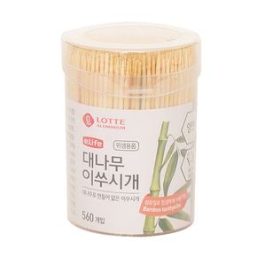 롯데 이라이프 대나무 양면이쑤시개 560P/가는이쑤시개 대나무요지