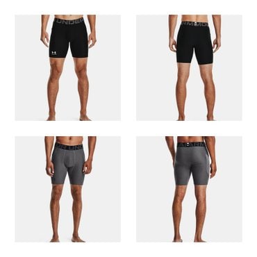 언더아머 1361596 블랙 그레이 2컬러  남성 HeatGear® 컴프레션 쇼츠 반바지레깅스 5부레깅스