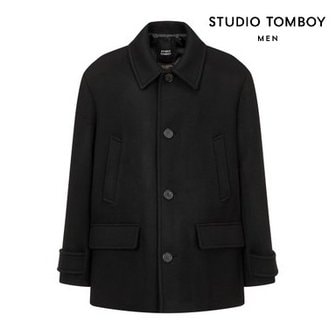 STUDIO TOMBOY [MEN]( 50%할인)캐시미어 싱글 하프코트 9152411913