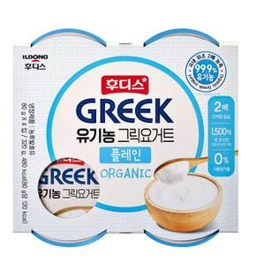 후디스 유기농 그릭요거트 플레인 320g (80g*4)