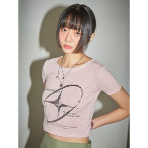 Signature Glitter Printing  T-shirt (IPink)