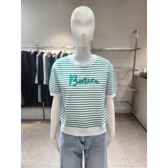 NICE CLAUP [여주점] [나이스클랍] 스트라이프 레터링 니트 A262PWK305