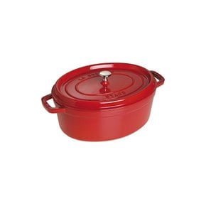 staub 스토우브 피코 코콧 오벌 체리 37cm 크다 양손 주물 호로우 냄비 I