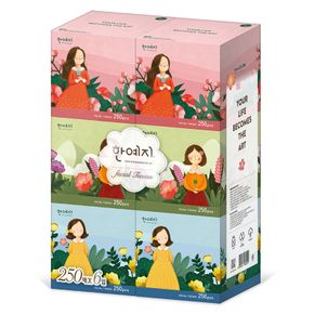 캐릭터 MINI 천연펄프 미용티슈 250매 6입 1팩[31589217]