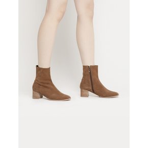 CARRIE 스웨이드 앵클부츠 Camel Brown