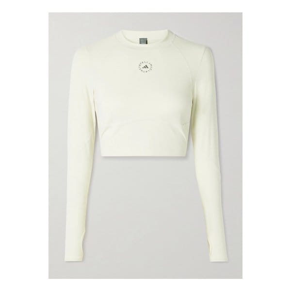 바이스텔라매카트니 트루퍼포즈 크롭 프린트 스트레치  탑 아이보리 46376663162943891