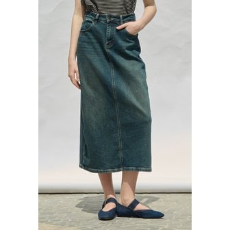 올앤썬드리 [여주점] 올앤선드리 데님 롱 스커트 A5M4I296